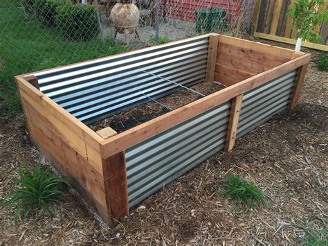 corrugated raised garden bed